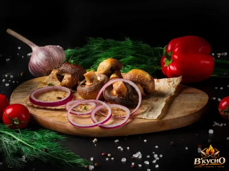 Шампиньоны на мангале